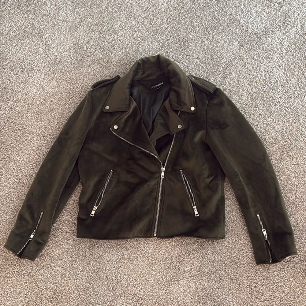 Velvet biker jacket